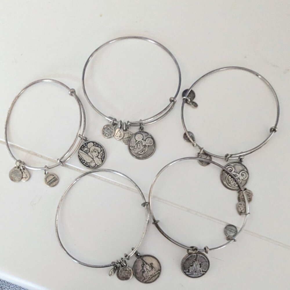 ✨ DISNEY Alex & Ani Bracelet Bundle | Silver Tone | Set of 5 ✨